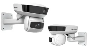 Cámara domo de velocidad de red infrarroja DarkFighter de 2 x 2 MP y 10 aumentos